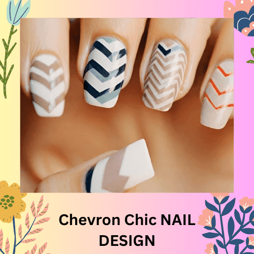 chevron chic nail design