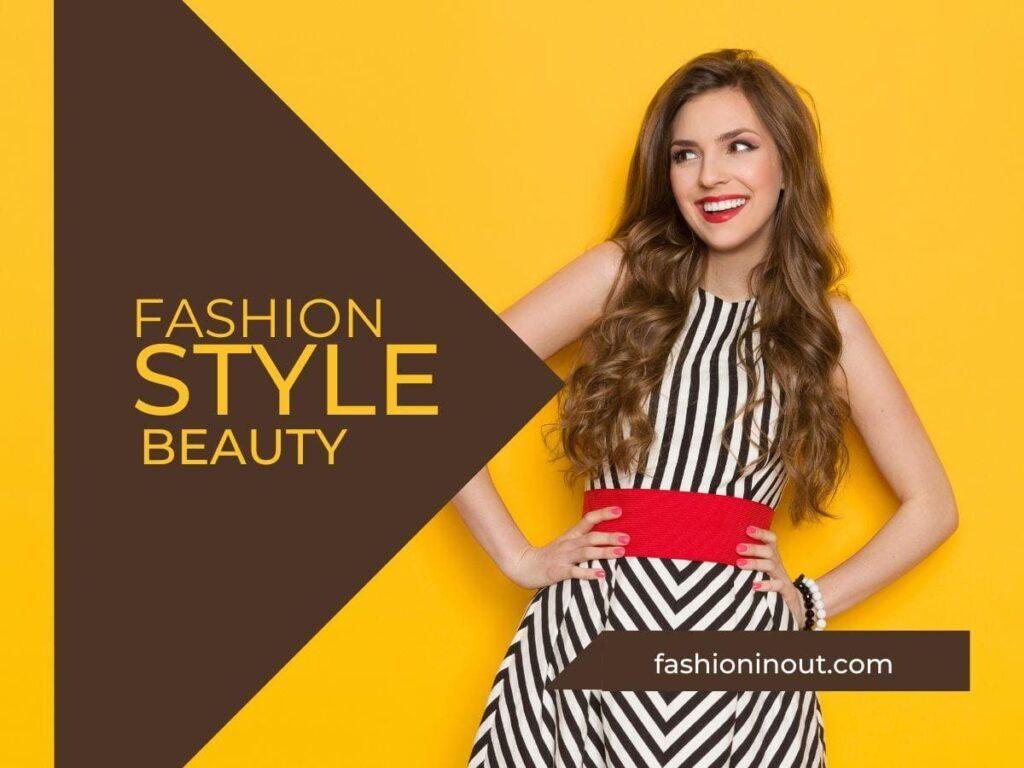 a girl stand with fashion style beauty