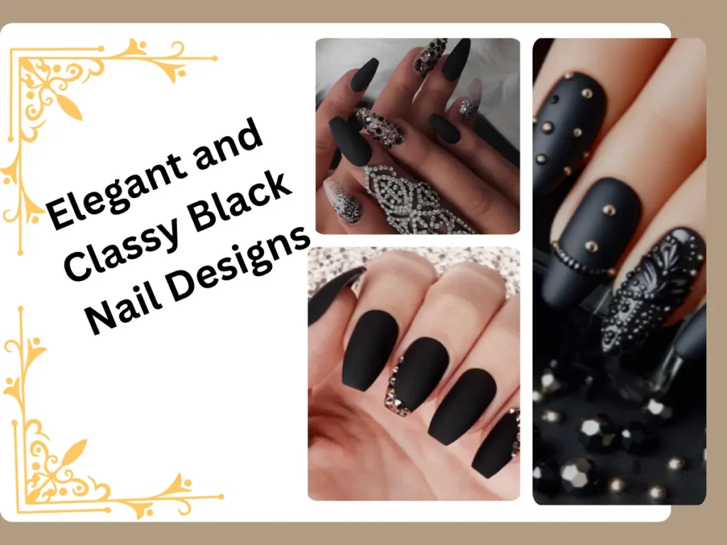 Elegant and Classy Black Nail Designs